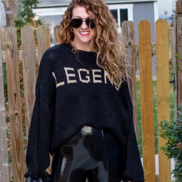 Dressed in LALA LEGEND Print Sweater Size S/M - Picture 2 of 5